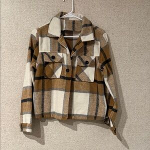 Plaid Button-Up Jacket